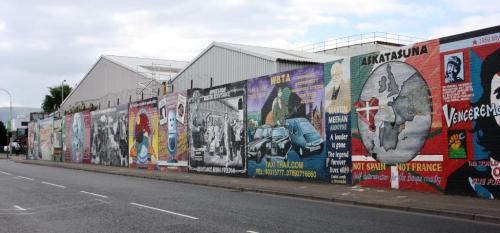 Murales en la Falls Road, Belfast (barrio republicano)